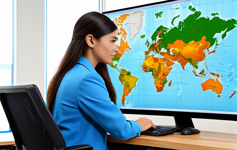 국제물류사 자격증 취득 과정 - A professional logistics manager in a modern office setting, reviewing shipping manifests, fully clo...