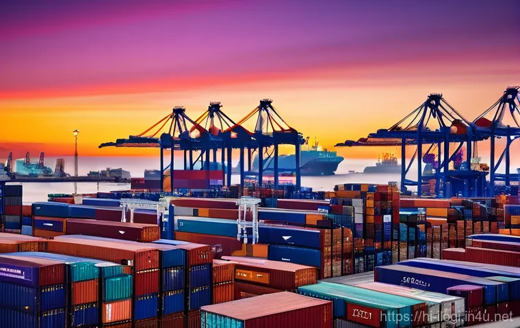 국제물류사로서의 경력 쌓는 방법 - **Prompt 1: Global Logistics Hub at Dawn**
    "A majestic, wide-angle shot of a massive container p...