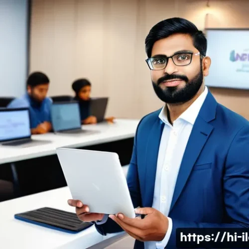 Home 33 국제물류사 자격증 유효기간 및 갱신 방법 - A professional Indian logistics expert attending an international certification renewal seminar, wea...