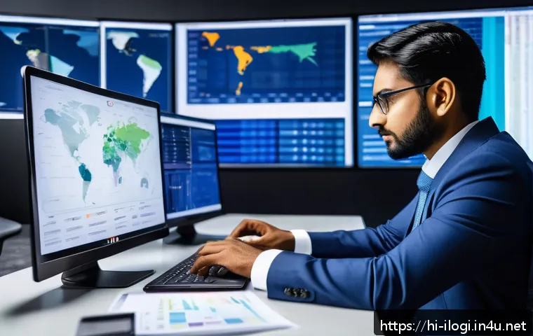 국제물류사에게 필요한 전문 학위와 과정 - A professional Indian logistics manager in a modern office setting, working on a laptop displaying s...